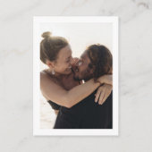 Modernes Minimalistisches Foto QR Code Wedding RSV Begleitkarte (Rückseite)