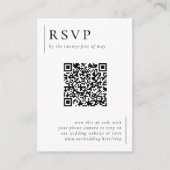 Modernes Minimalistisches Foto QR Code Wedding RSV Begleitkarte (Vorderseite)