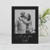Modernes Minimalistisches Foto Save the Date (Stehend Vorderseite)
