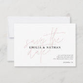 Modernes Minimalistisches Foto Save the Date (Vorderseite)