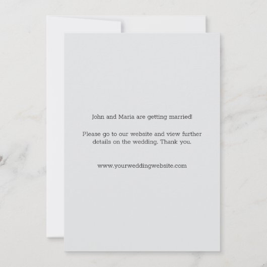 Modernes Minimalistisches Foto Save The Date (Rückseite)