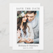 Modernes Minimalistisches Foto Save The Date (Vorne/Hinten)