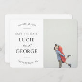Modernes Minimalistisches Foto Save the Date (Vorne/Hinten)