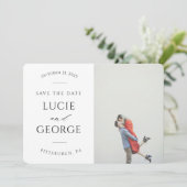 Modernes Minimalistisches Foto Save the Date (Stehend Vorderseite)