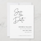 Modernes Minimalistisches Foto Save The Date (Vorderseite)