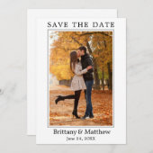 Modernes Minimalistisches Foto Save The Date (Vorne/Hinten)