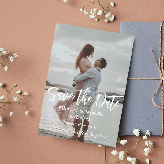 modernes, minimalistisches Foto Save The Date
