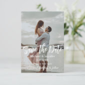 modernes, minimalistisches Foto Save The Date (Stehend Vorderseite)