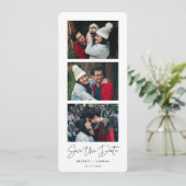 Modernes, minimalistisches Foto Save the Date Ankündigung (Stehend Vorderseite)