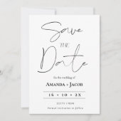 Modernes Minimalistisches Foto Save the Date auf d Einladung (Vorderseite)