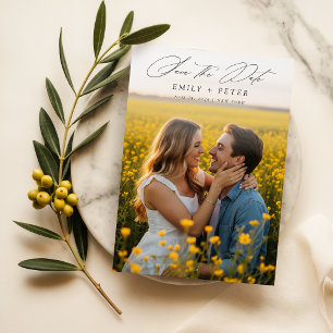 Modernes Minimalistisches Foto Save the Date Einladung
