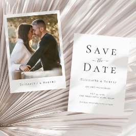 Modernes Minimalistisches Foto Save the Date Einladung