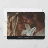 Modernes Minimalistisches Foto Save the Date Einladung (Rückseite)