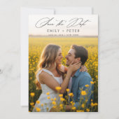Modernes Minimalistisches Foto Save the Date Einladung (Vorderseite)