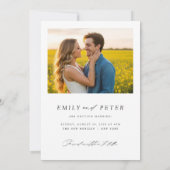 Modernes Minimalistisches Foto Save the Date Einladung (Rückseite)