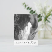 Modernes, Minimalistisches Foto Save the Date Einladungspostkarte (Stehend Vorderseite)