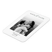 Modernes Minimalistisches Foto Save the Date Magnet (Linke Seite)