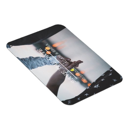 Modernes Minimalistisches Foto Save the Date Magnet (Rechte Seite)