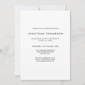 Modernes Minimalistisches Foto Schwarz-weißer Absc Einladung (Rückseite)