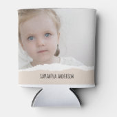 Modernes Minimalistisches Foto und personalisierte Dosenkühler (Vorderseite)