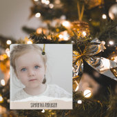 Modernes Minimalistisches Foto und personalisierte Keramikornament