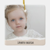 Modernes Minimalistisches Foto und personalisierte Keramikornament (Vorderseite)