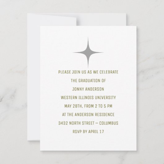 Modernes Minimalistisches Foto und Skript RSVP Karte (Rückseite)