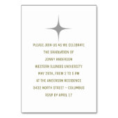 Modernes Minimalistisches Foto und Skript Tischnummer (Rückseite)