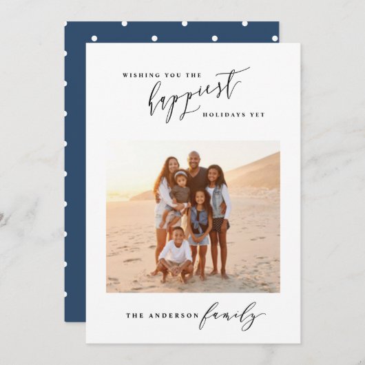 Modernes, minimalistisches Foto Weihnachten (Vorne/Hinten)