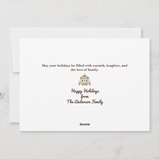 Modernes Minimalistisches Foto Weihnachten (Rückseite)