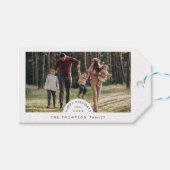 Modernes Minimalistisches Foto Weihnachten Geschenkanhänger (Vorderseite (Horizontal))