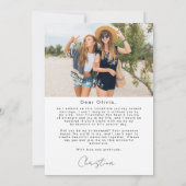 Modernes Minimalistisches Foto wirst du meine Brid Einladung (Rückseite)