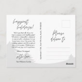 Modernes Minimalistisches, frohe Weihnachten, fami Postkarte (Rückseite)