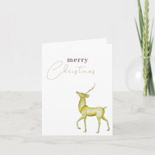 Modernes minimalistisches Frohe Weihnachten Gold-R Karte