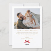 Modernes minimalistisches Frohe Weihnachten Rot (Rückseite)