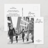 Modernes Minimalistisches, fröhliches Weihnachtsfa Postkarte (Vorne/Hinten)