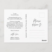 Modernes Minimalistisches, fröhliches Weihnachtsfa Postkarte (Rückseite)