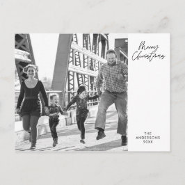 Modernes Minimalistisches, fröhliches Weihnachtsfa Postkarte