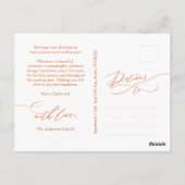 Modernes Minimalistisches, fröhliches Weihnachtsfa Postkarte (Rückseite)