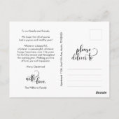 Modernes Minimalistisches, fröhliches Weihnachtsfa Postkarte (Rückseite)