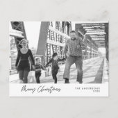 Modernes Minimalistisches, fröhliches Weihnachtsfa Postkarte (Vorderseite)