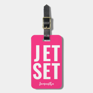 Modernes Minimalistisches Funny Jet Set kühl Neon Gepäckanhänger