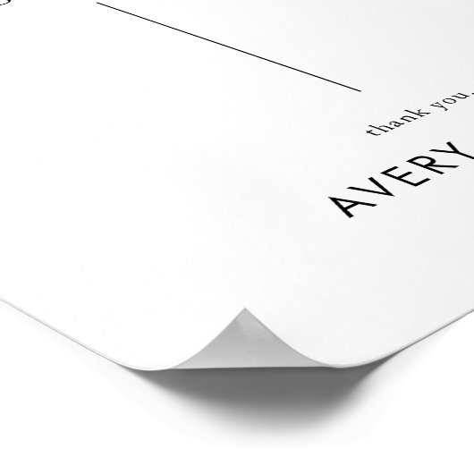 Modernes Minimalistisches Gästebuch (Ecke)