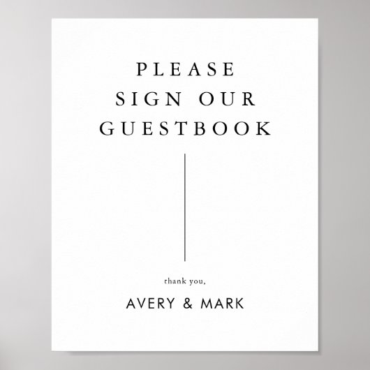 Modernes Minimalistisches Gästebuch (Vorne)