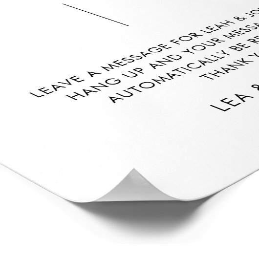 Modernes Minimalistisches Gästebuch (Ecke)