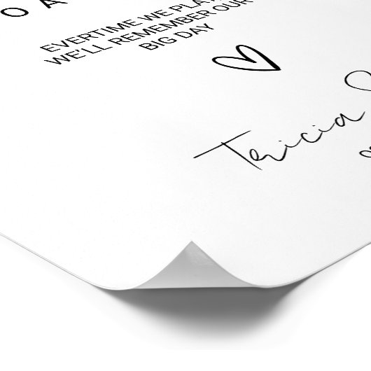 Modernes Minimalistisches Gästebuch Cornhole (Ecke)