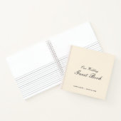 Modernes Minimalistisches Gästebuch für Elfenbein Notizblock (Innenseite)