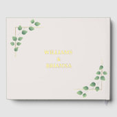 Modernes, Minimalistisches Gästebuch für Grüne Hoc (Rückseite)