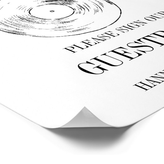 Modernes Minimalistisches Gästebuch für Hochzeiten (Ecke)