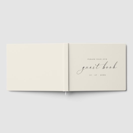 Modernes Minimalistisches Gästebuch für Hochzeiten (Voll)